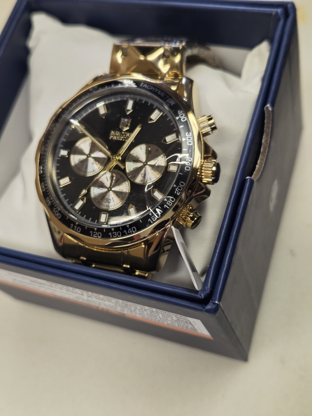 MONTRES PRESTIGE Gold Men’s Watch with Black Dial MPV 0352